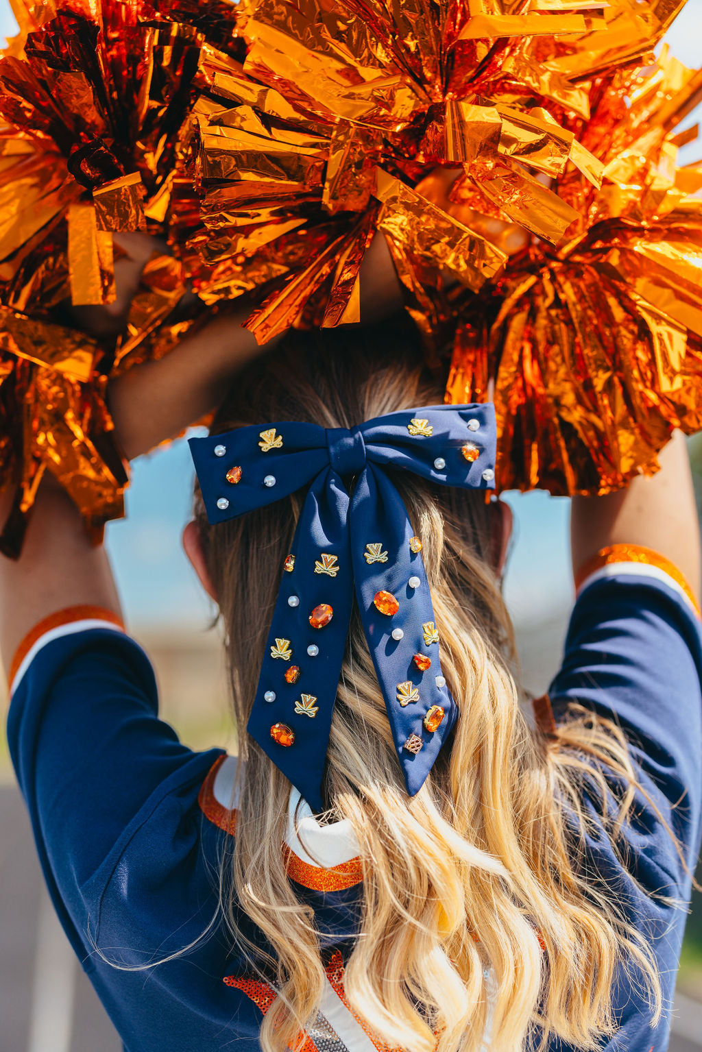 Virginia Navy Bow Barrette