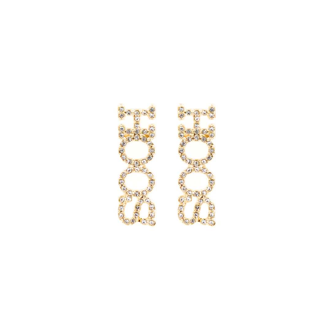 Virginia HOOS Pavé Rhinestone Stud Earrings