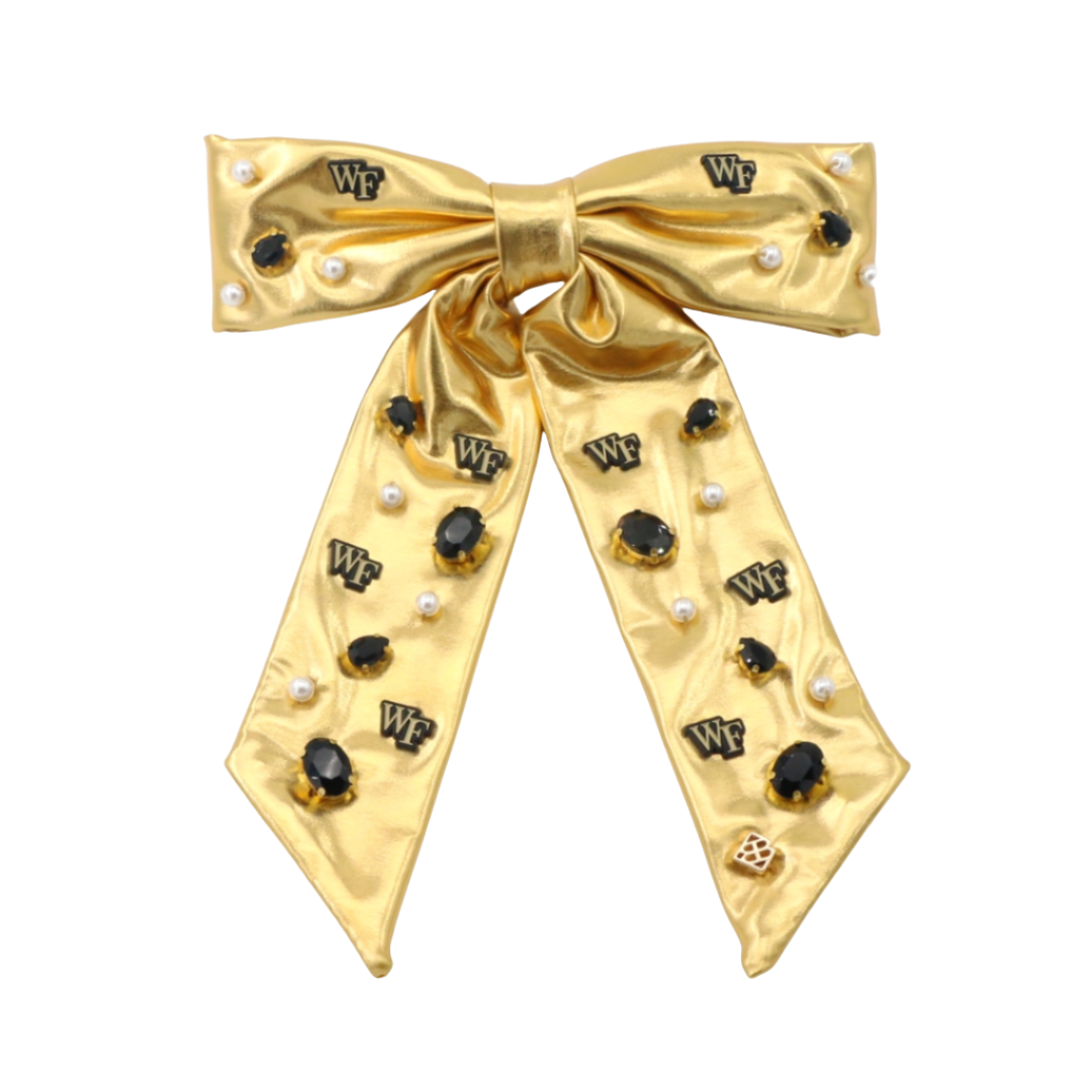 Wake Forest Gold Bow Barrette