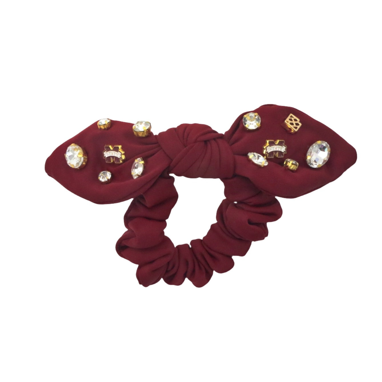 Mississippi State Maroon Logo Bow Scrunchie