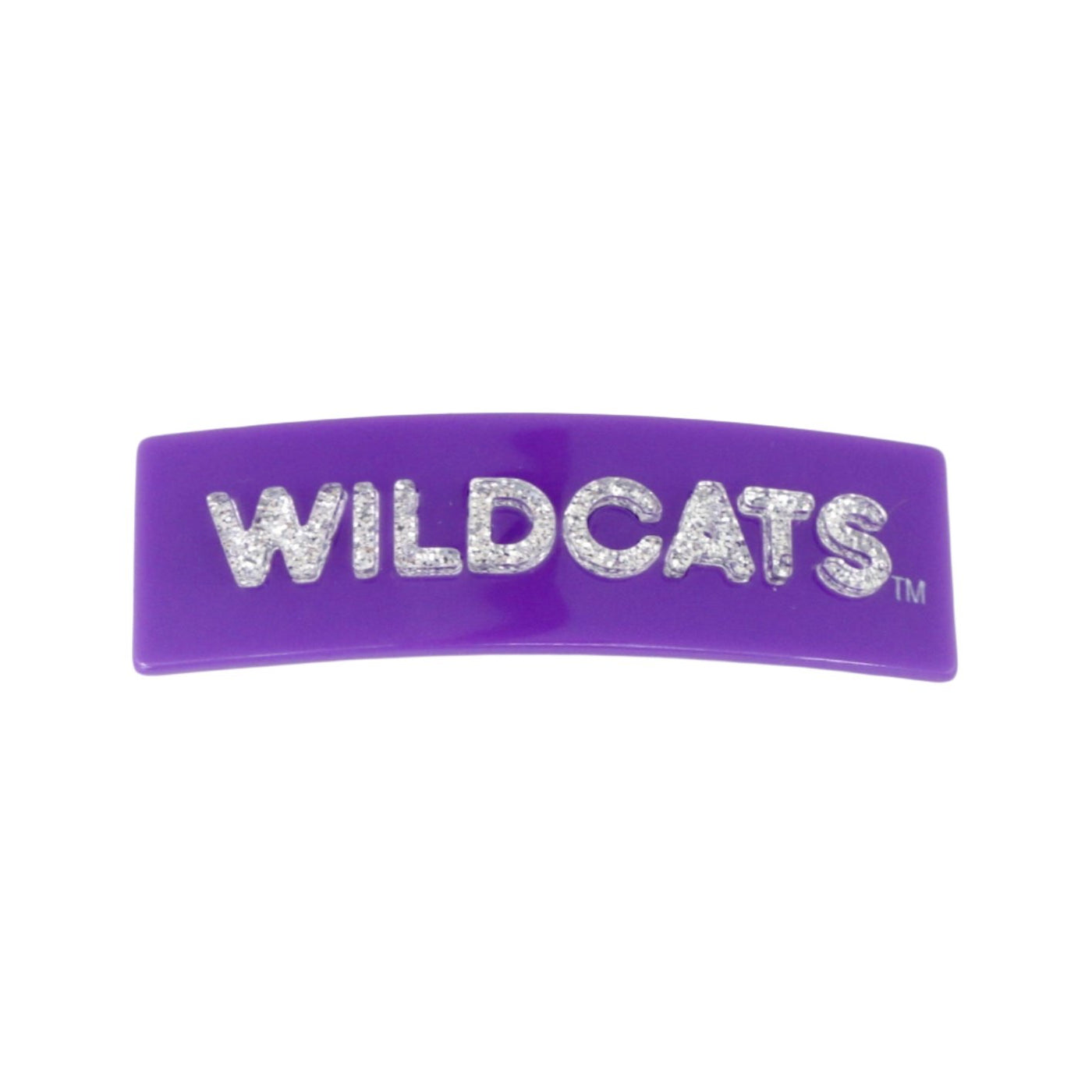 Kansas State Purple WILDCATS Rectangle Barrette Clip