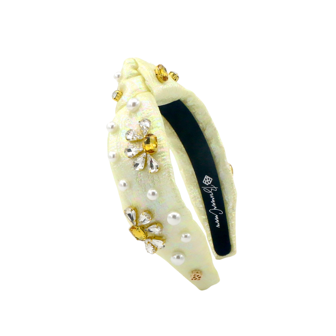 Child Size Yellow Shimmer Daisy Headband