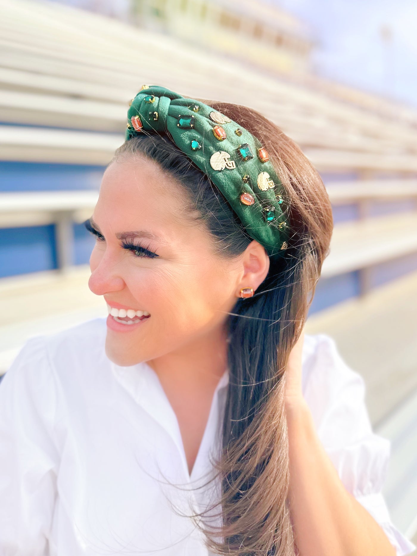 Fan Gear Football Headband in Green