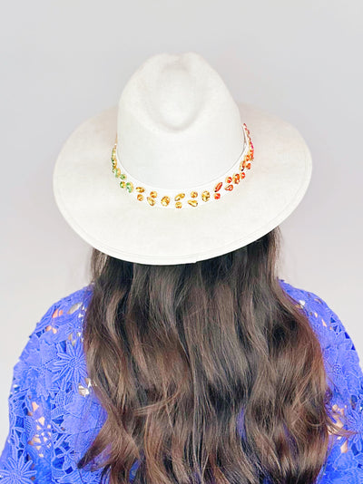 Rainbow Crystal Hat Band