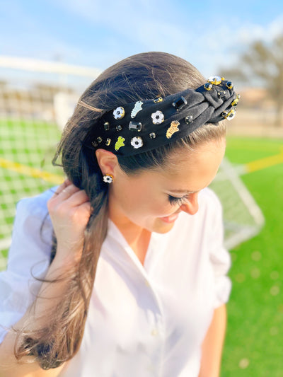 Fan Gear Soccer Headband in Black