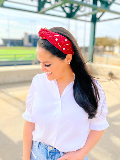 Fan Gear Baseball Headband in Red