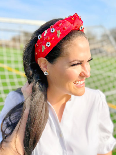 Fan Gear Soccer Headband in Red