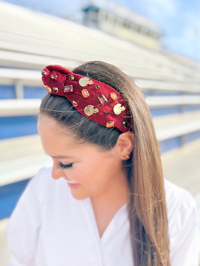 Fan Gear Football Headband in Maroon