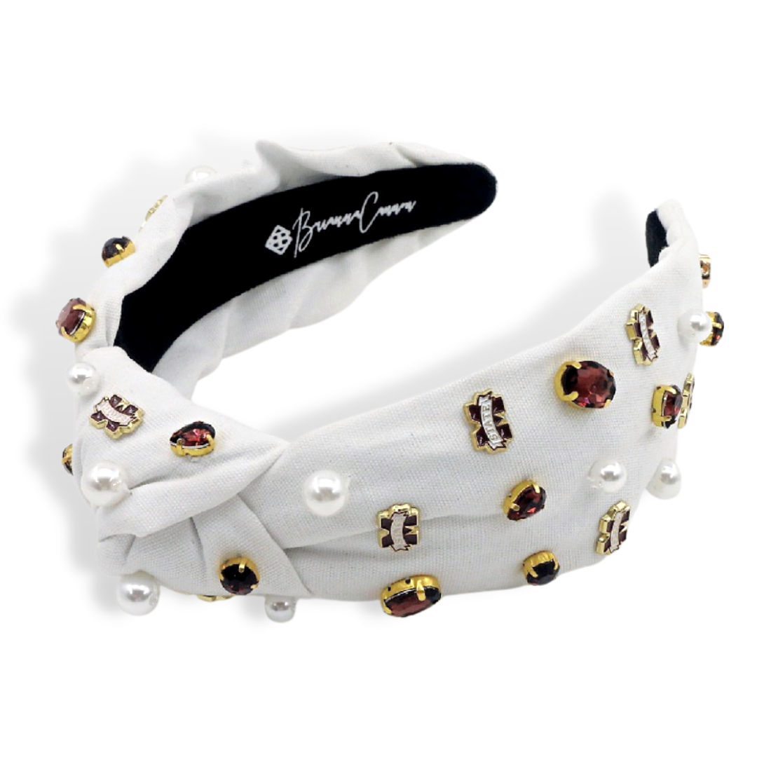 Mississippi State White Logo Headband