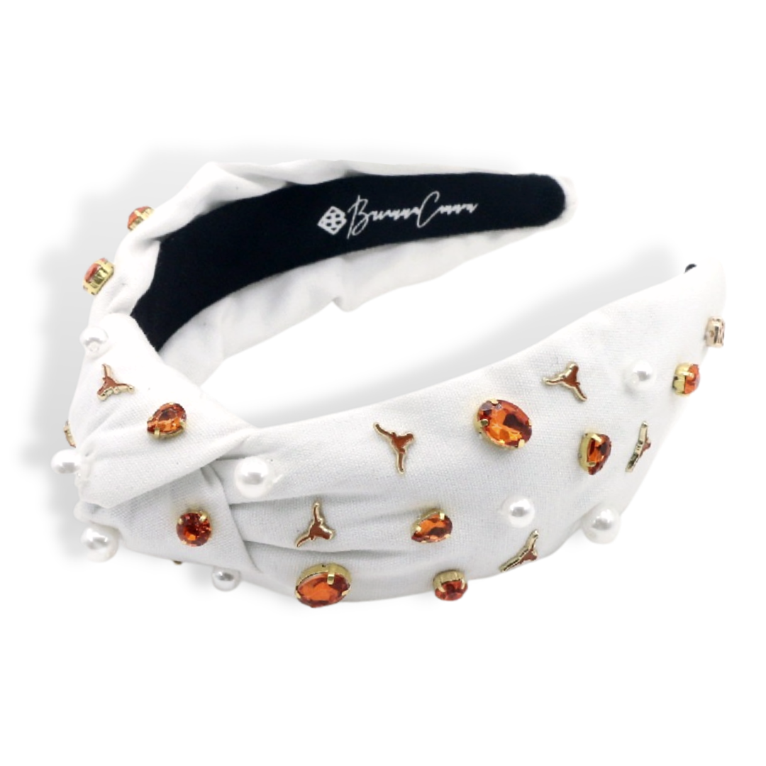 Texas White Logo Headband