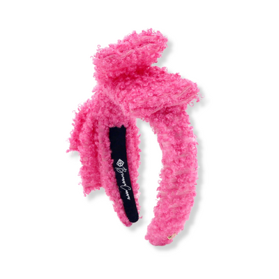 Child Size Hot Pink Boucle Side Bow Headband