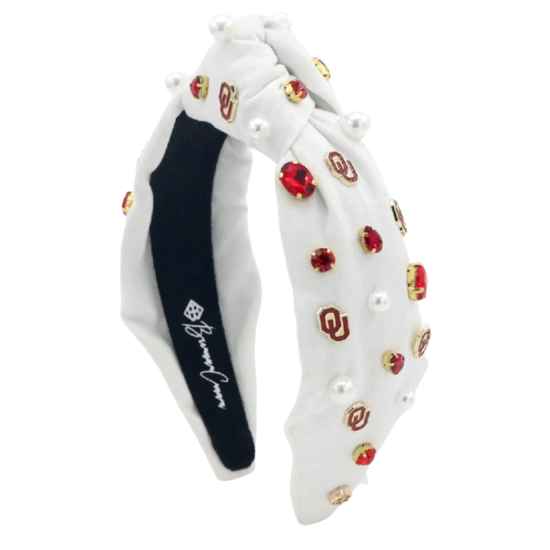 Oklahoma White Logo Headband