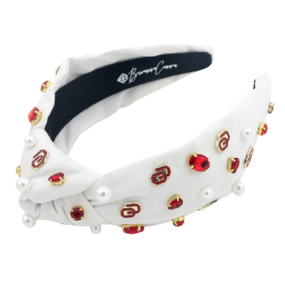 Oklahoma White Logo Headband