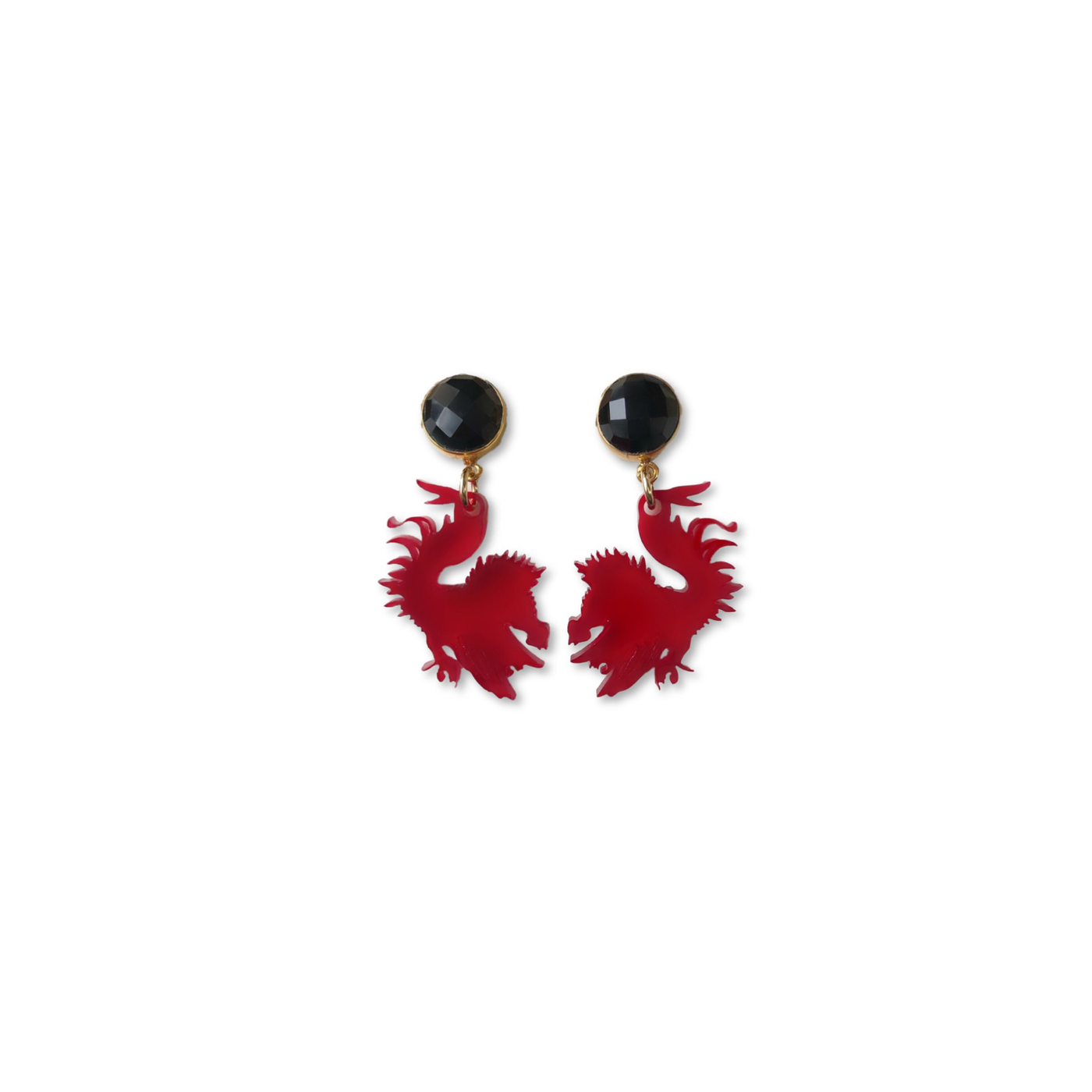 University of South Carolina Mini Garnet Gamecock Earrings