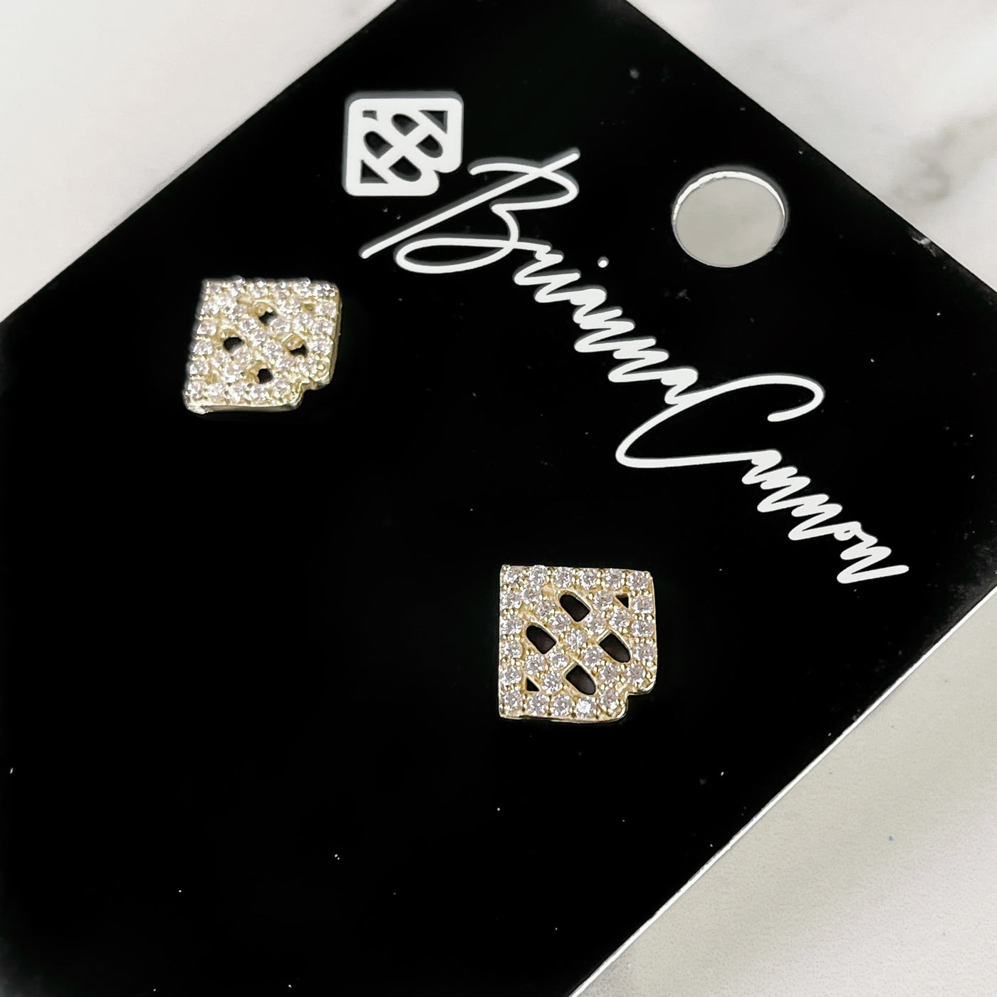 Pavé Logo Studs