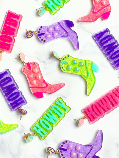 Blingy Boot Earrings