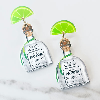 Top Shelf Tequila Earrings with Crystals