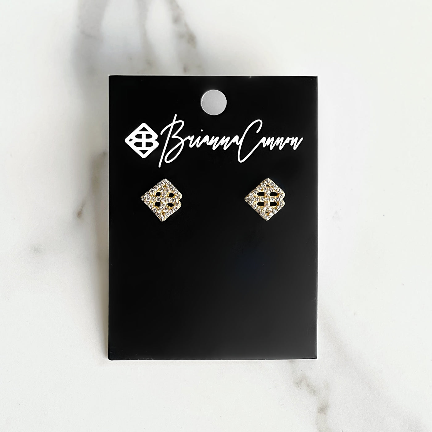 Pavé Logo Studs