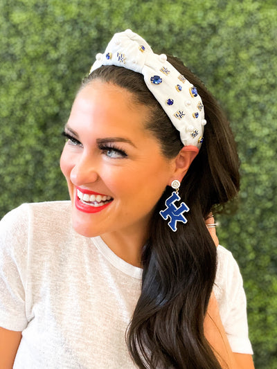 Kentucky White Logo Headband