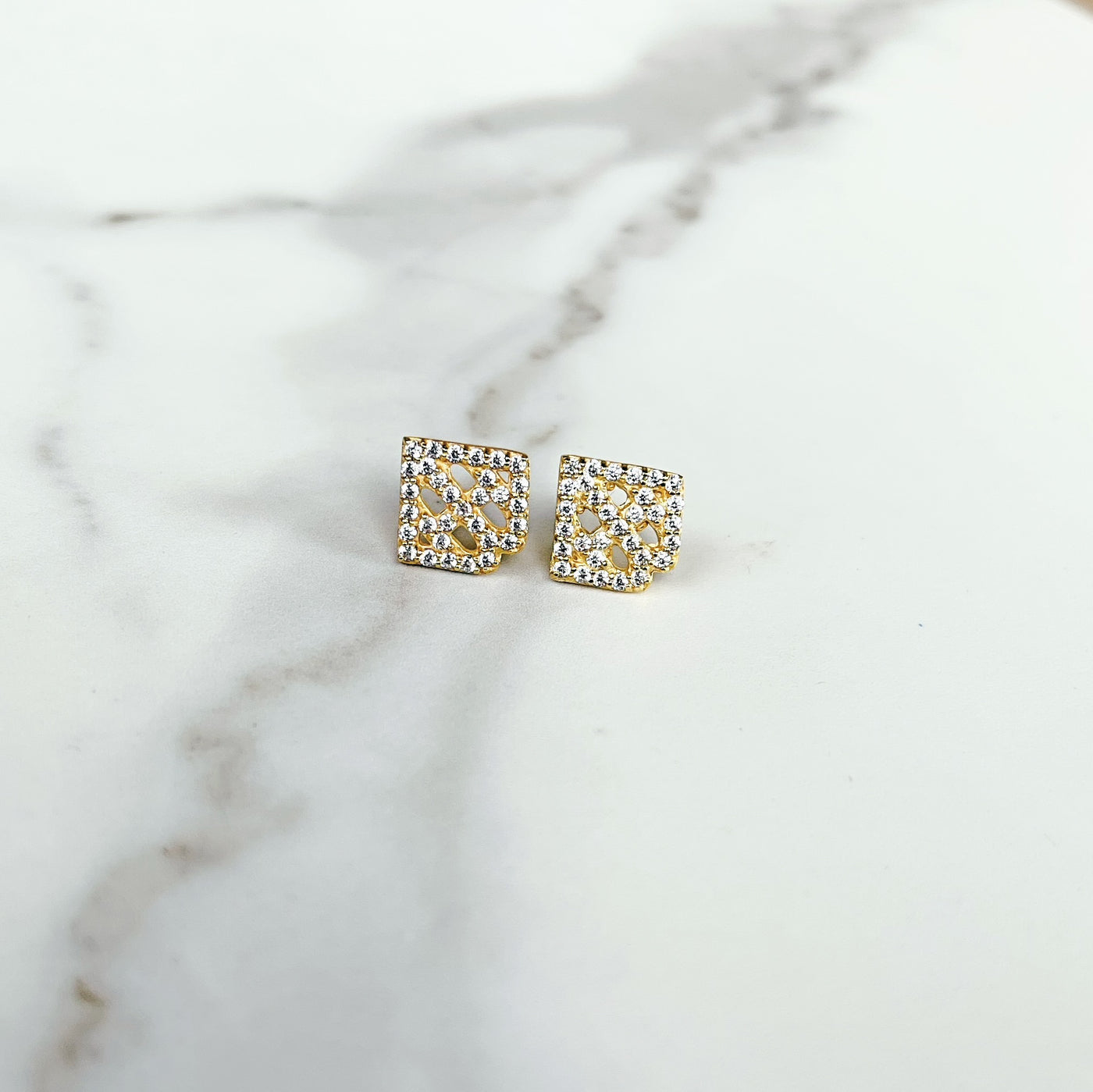 Pavé Logo Studs