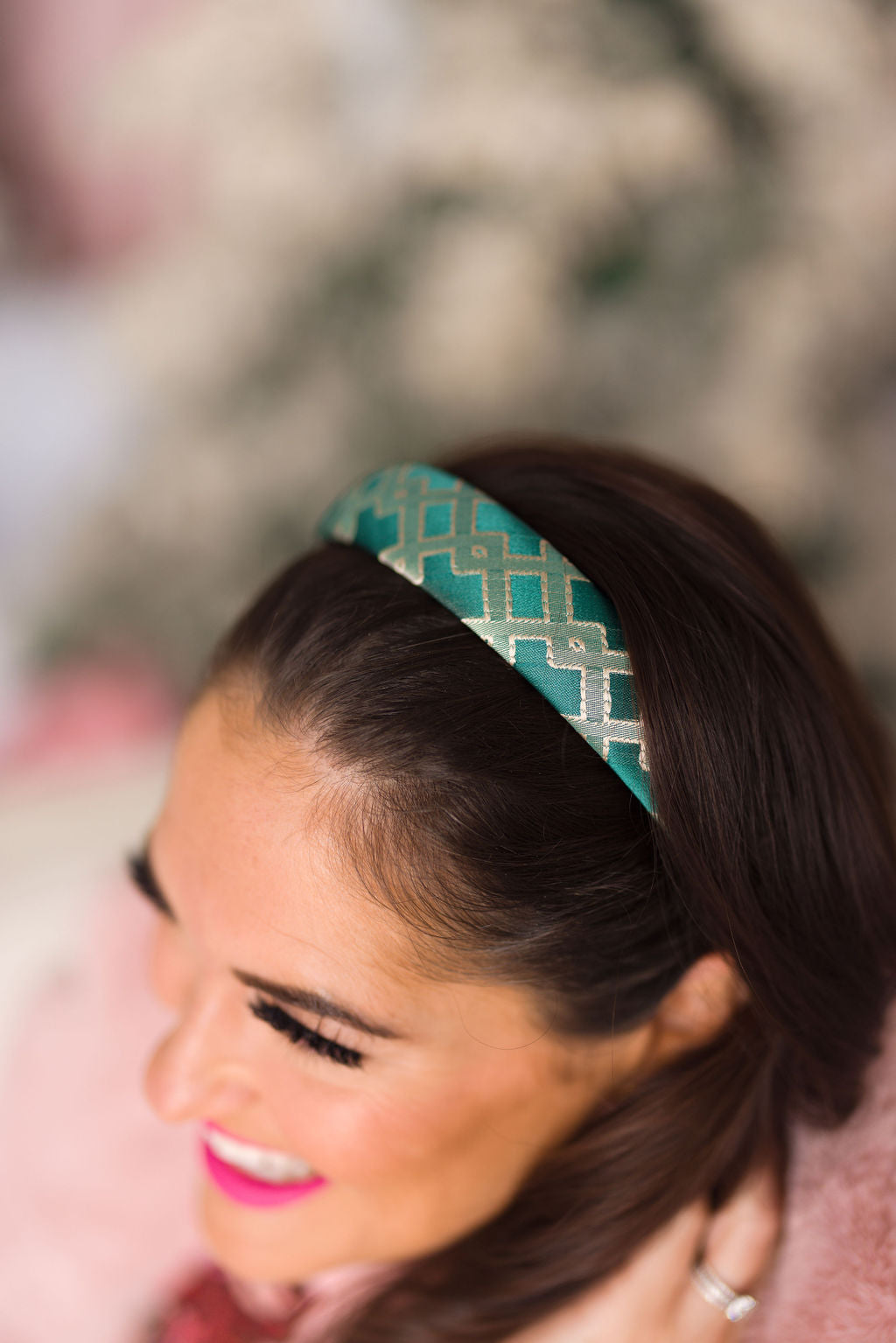 Thin Teal Interlock Headband