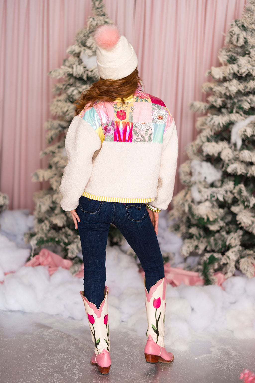 Pretty Patchwork Sherpa Jacket