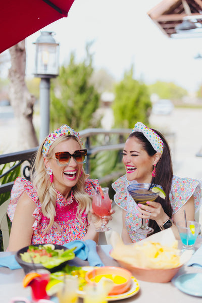 Adult Size White Headband with Rainbow Beads