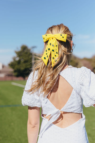 Baylor Yellow Bow Barrette