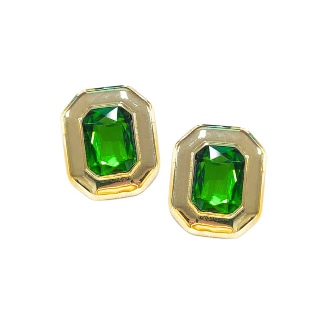 Green Jeweled Studs