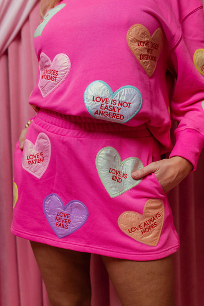 1 Corinthians Candy Hearts Skirt/Skort