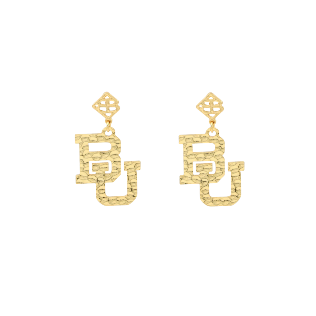 Baylor Gold Logo Earring with BC Logo