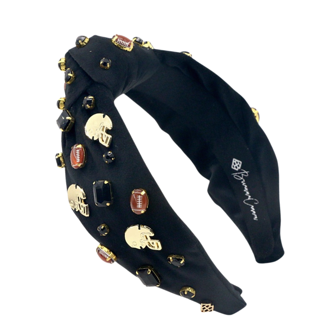 Fan Gear Football Headband in Black