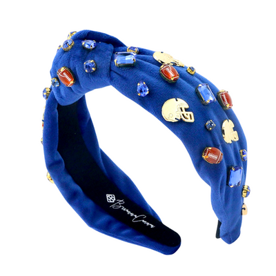 Fan Gear Football Headband in Blue