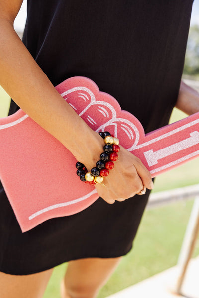 Black Beaded Brianna Bracelet