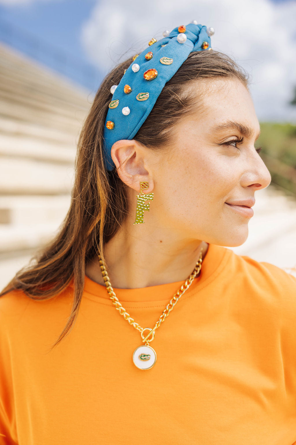 Florida Gold Logo Earring with BC Logo