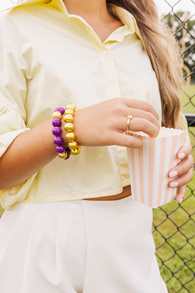 Purple Beaded Brianna Bracelet