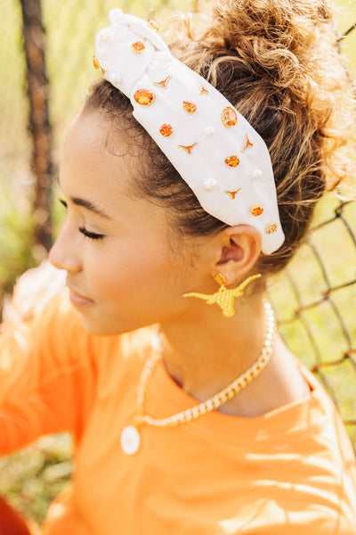 Texas White Logo Headband