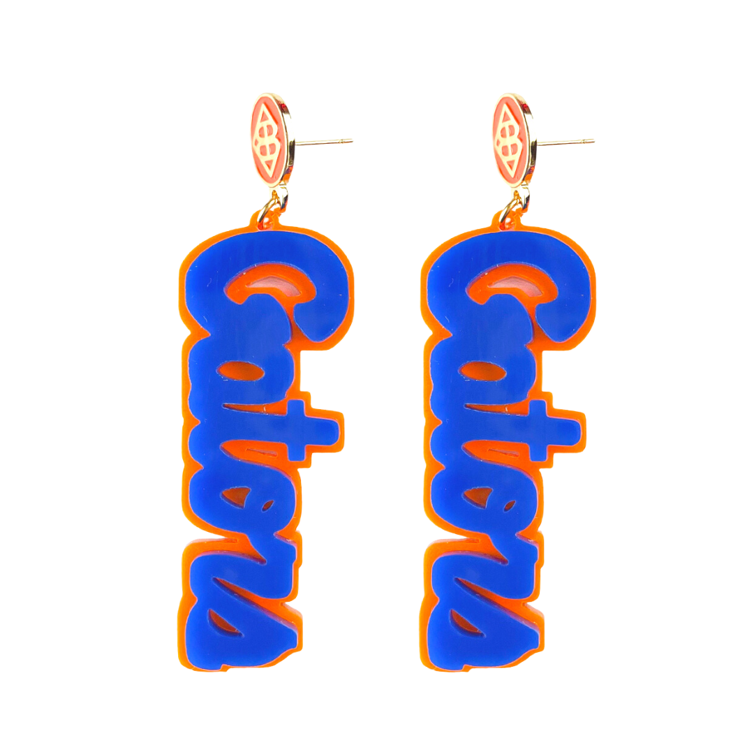 Florida Blue Gators Script Earrings