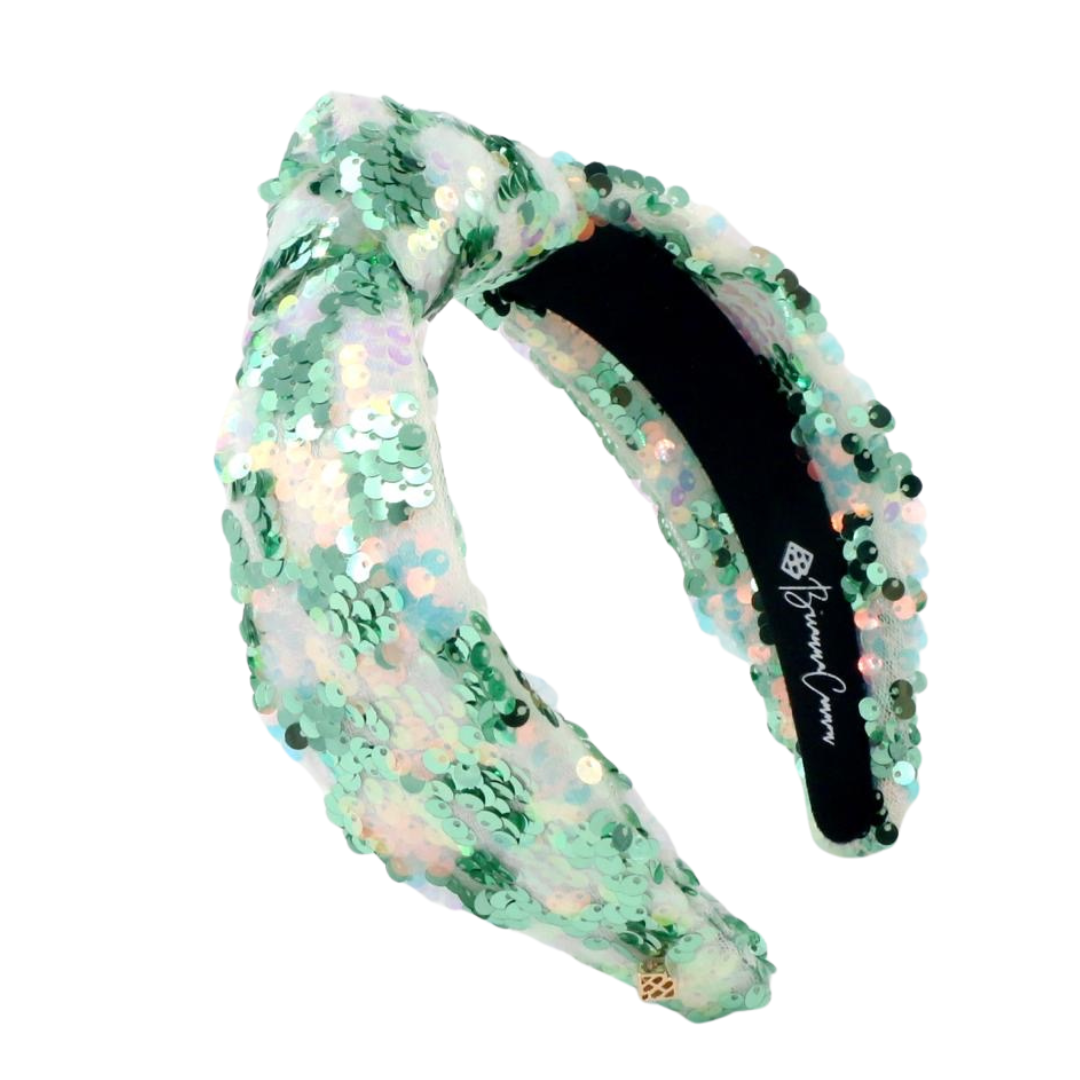 Adult Size Green Iridescent Sequin Headband