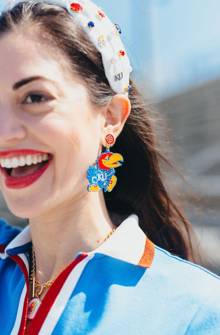 Kansas Jayhawk Logo Earrings