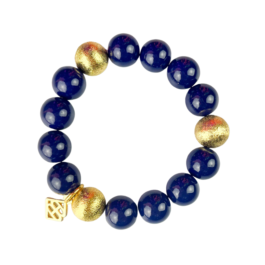 Navy Beaded Brianna Bracelet