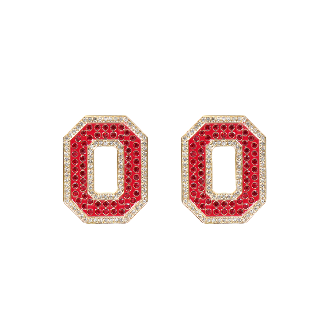 Ohio State Pavé Logo Studs