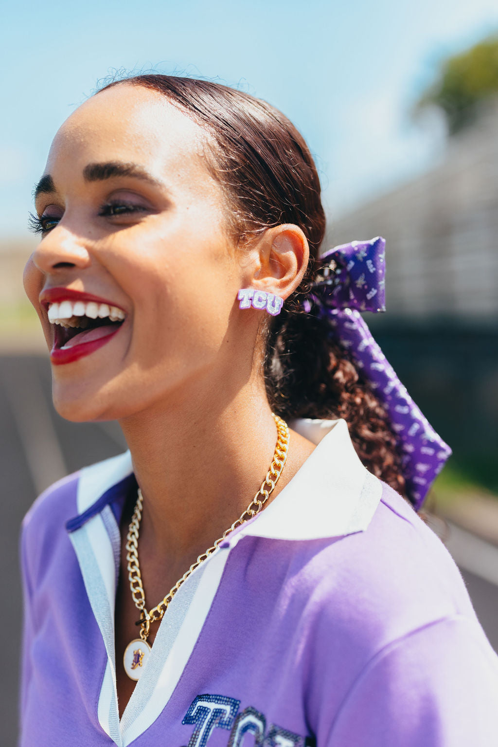 TCU Arch Logo Studs