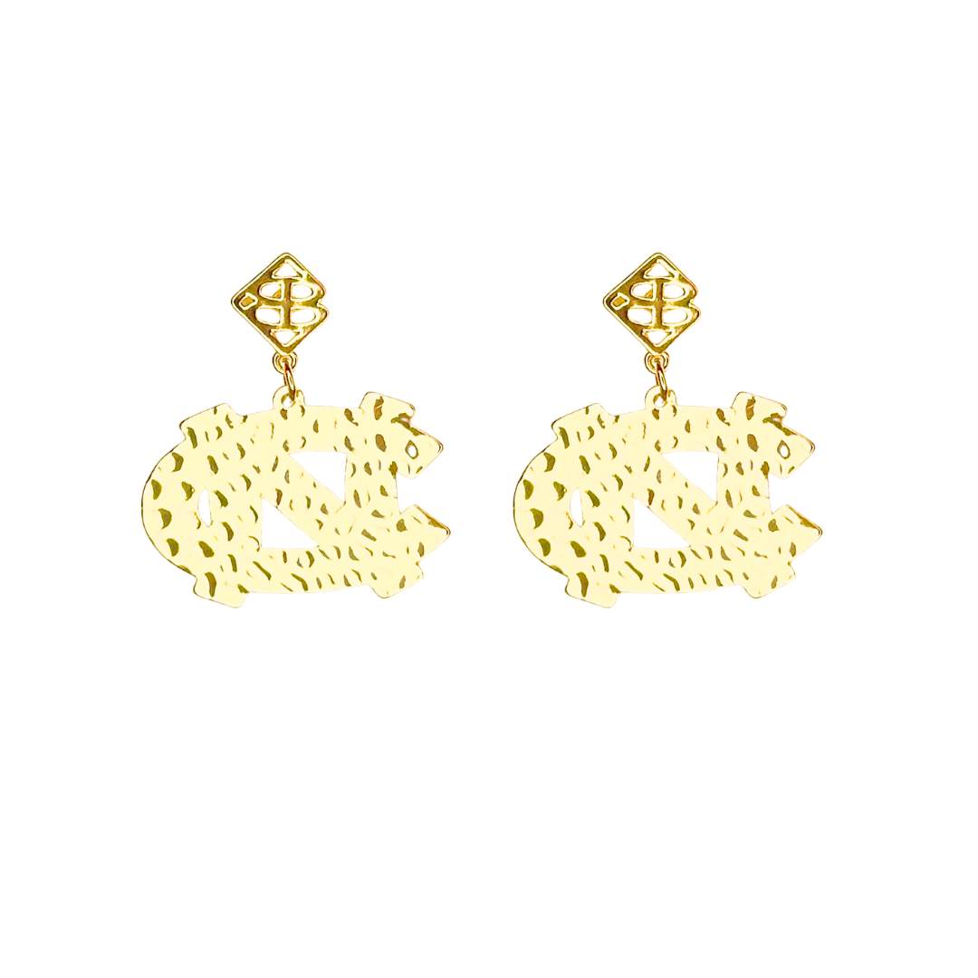 North Carolina Gold Logo Earring with BC Logo