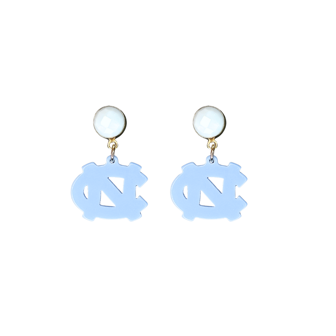 North Carolina Mini Blue Logo Earrings