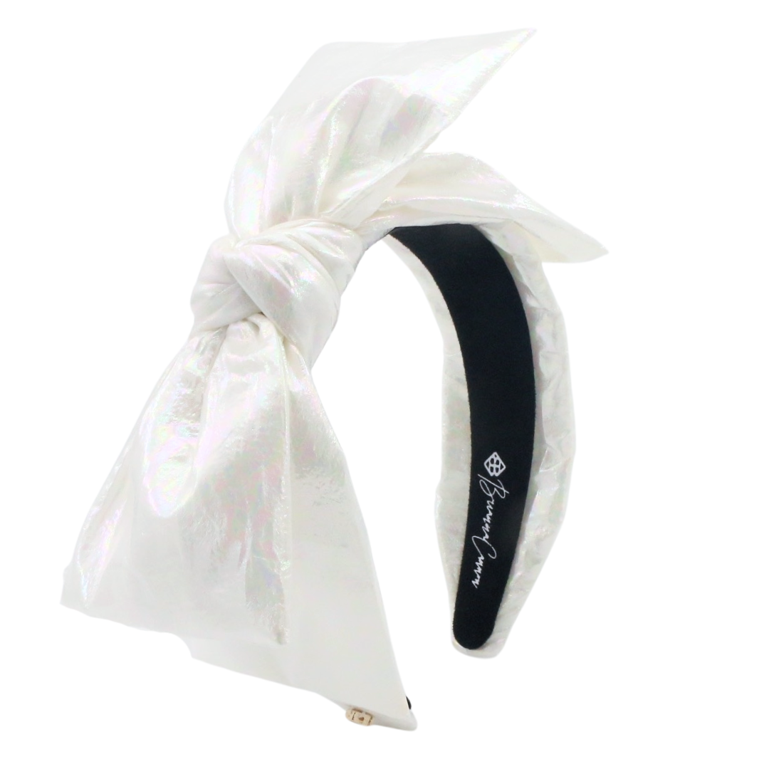 Ivory Metallic Side Bow Headband