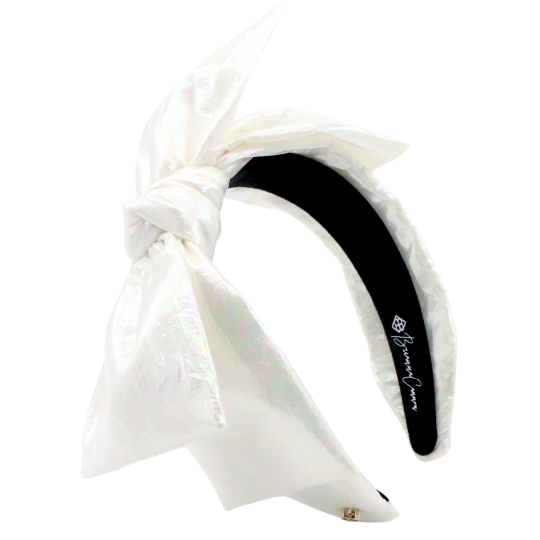 Ivory Metallic Side Bow Headband