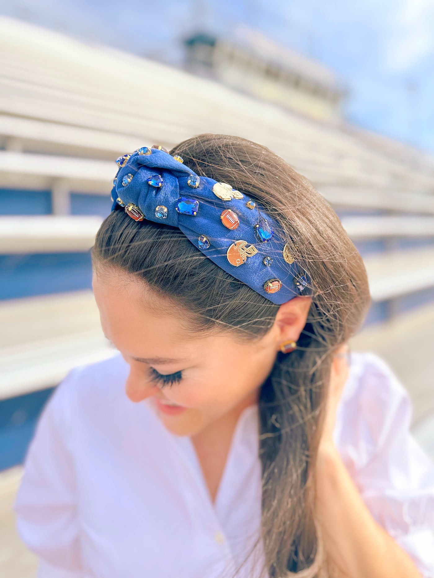 Fan Gear Football Headband in Blue