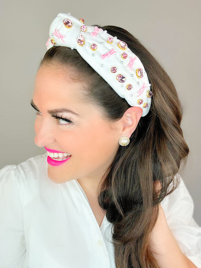 Pink Bow Headband