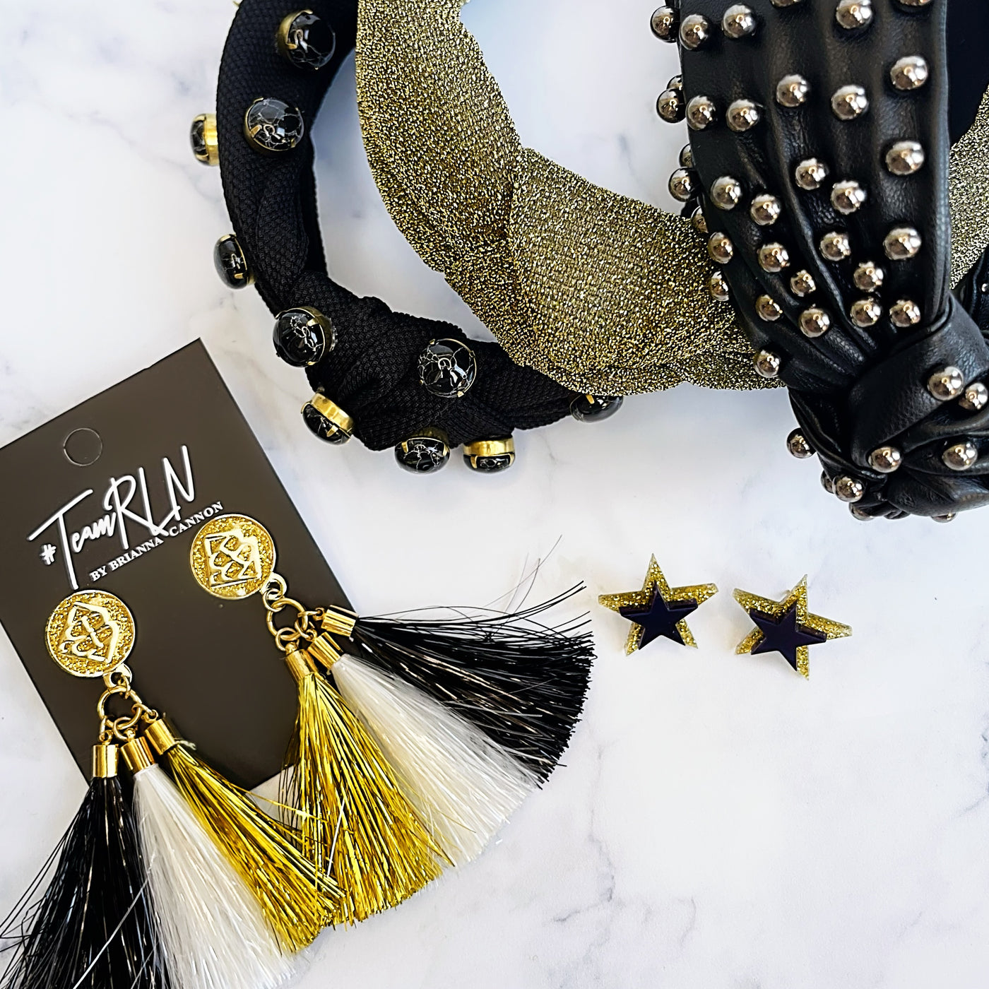 Gameday Earrings - Metallic Jumbo Tassels